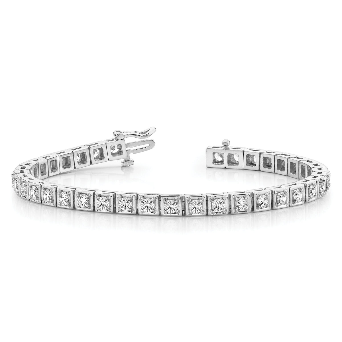 14k White Gold Tennis Bracelet Mounting-X2163W