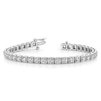 14k White Gold Tennis Bracelet Mounting-X2163W