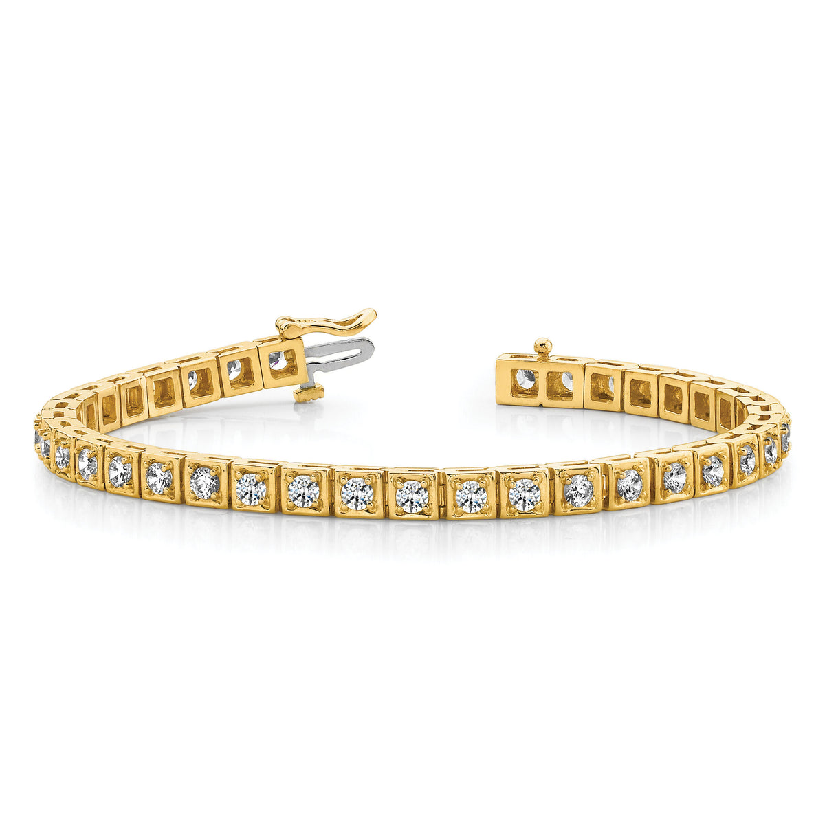 14k 3.4mm Diamond Tennis Bracelet Mounting-X2164