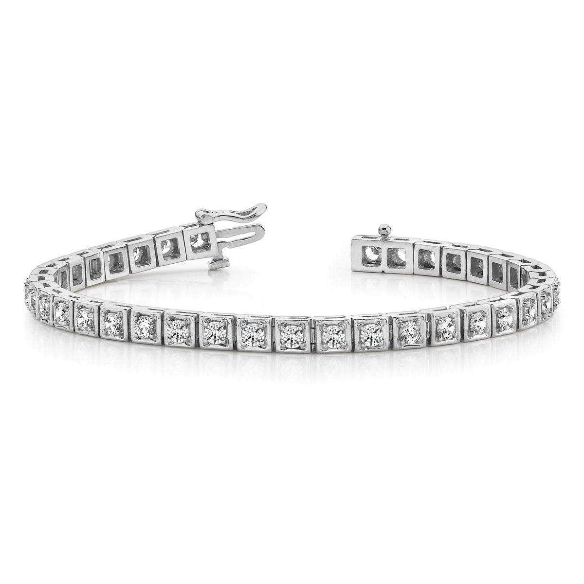 14k White Gold Tennis Bracelet Mounting-X2164W