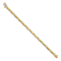 14k 3.8mm Diamond Bar Link Tennis Bracelet Mounting-X2177