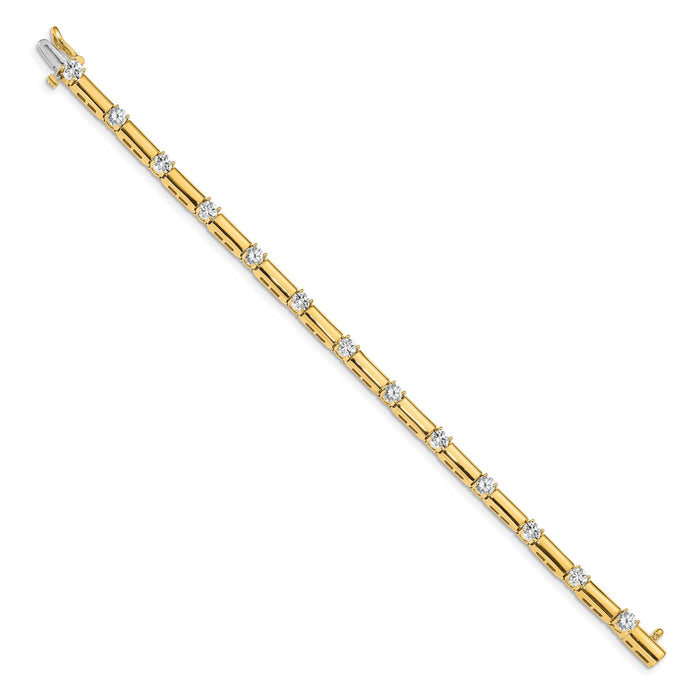 14k 3.8mm Diamond Bar Link Tennis Bracelet Mounting-X2177