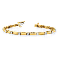 14k 3.8mm Diamond Bar Link Tennis Bracelet Mounting-X2177