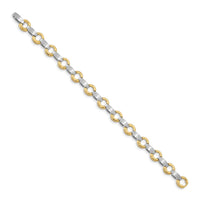 14k Two-tone Holds 13 Stones up to 2.5mm, Add-a-Diamond Bracelet-X2332