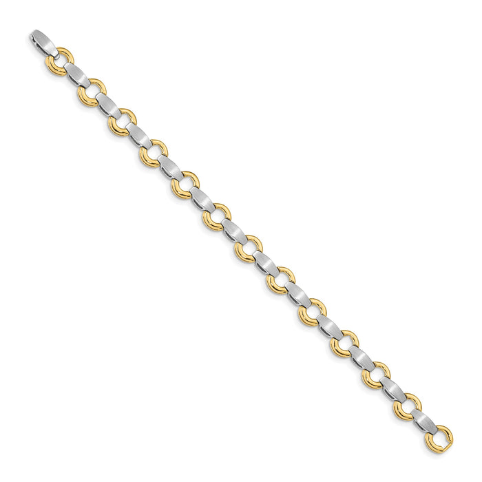 14k Two-tone Holds 13 Stones up to 2.5mm, Add-a-Diamond Bracelet-X2332
