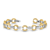 14k Two-tone Holds 13 Stones up to 2.5mm, Add-a-Diamond Bracelet-X2332