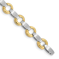 14k Two-tone Holds 13 Stones up to 2.5mm, Add-a-Diamond Bracelet-X2332