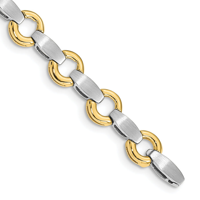 14k Two-tone Holds 13 Stones up to 2.5mm, Add-a-Diamond Bracelet-X2332