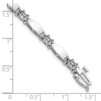 14k White Gold 3.5mm Bar Link Tennis Bracelet Mounting-X2362W