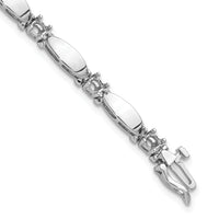 14k White Gold 3.5mm Bar Link Tennis Bracelet Mounting-X2362W