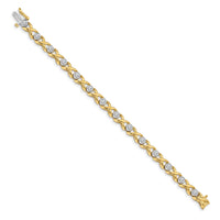 14k Two-tone 2.6mm Diamond Tennis Bracelet Mounting-X2365