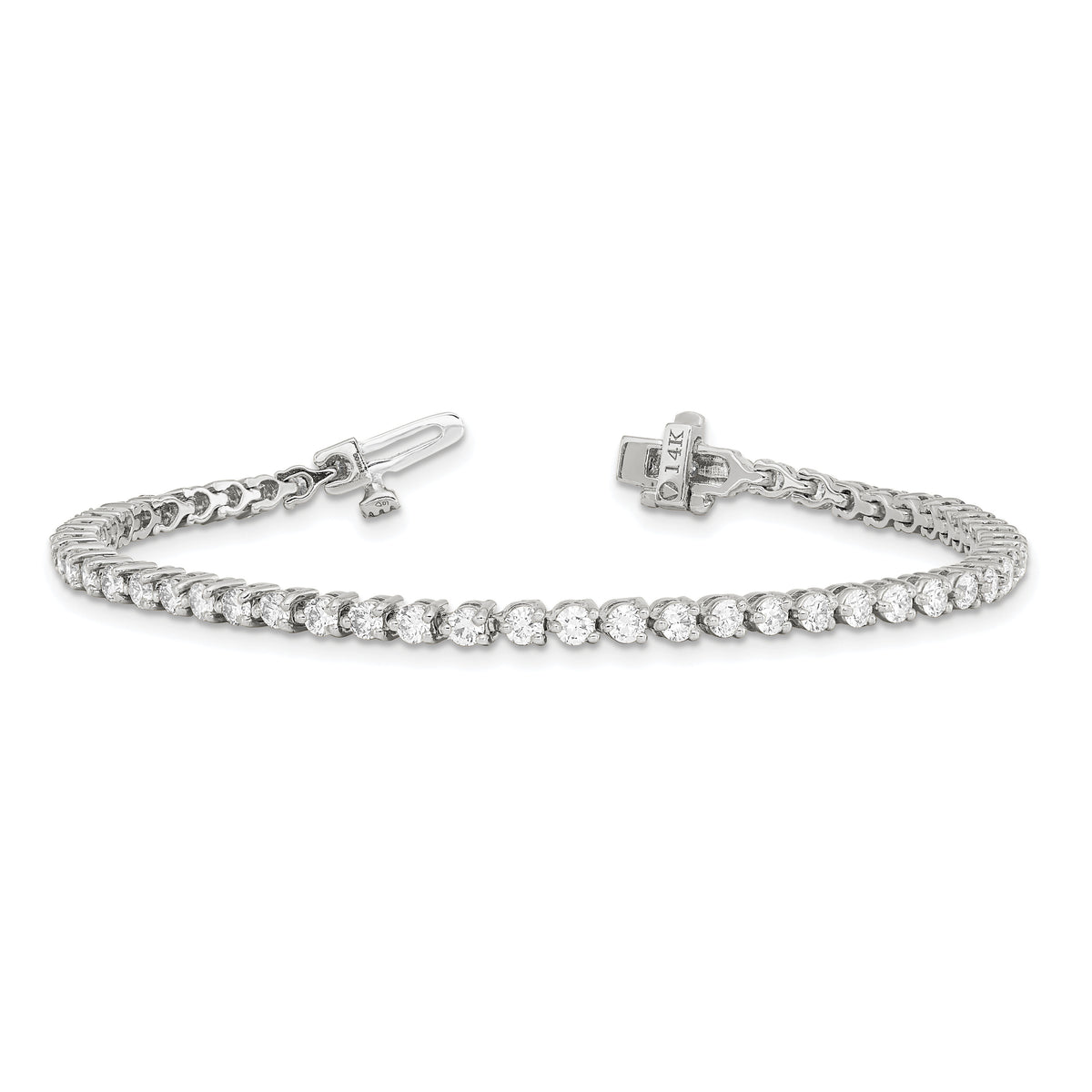 14k White Gold Diamond Tennis Bracelet Mounting-X2838W