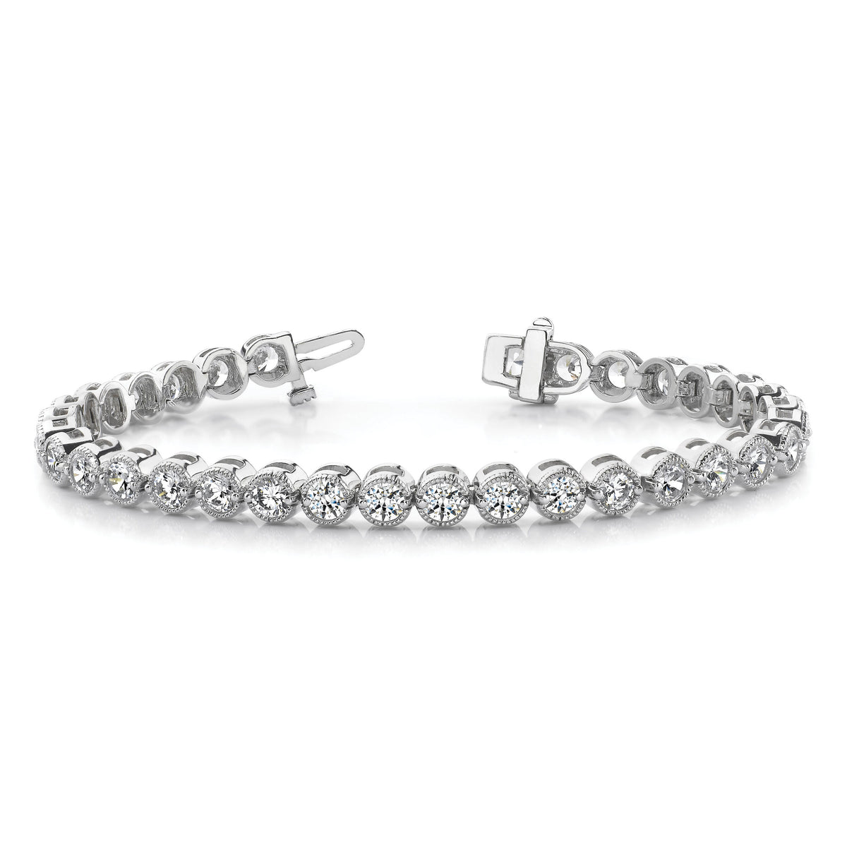 14k White Diamond Tennis Bracelet Mounting-X2896W