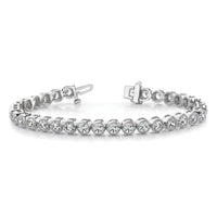 14k White Diamond Tennis Bracelet Mounting-X2896W