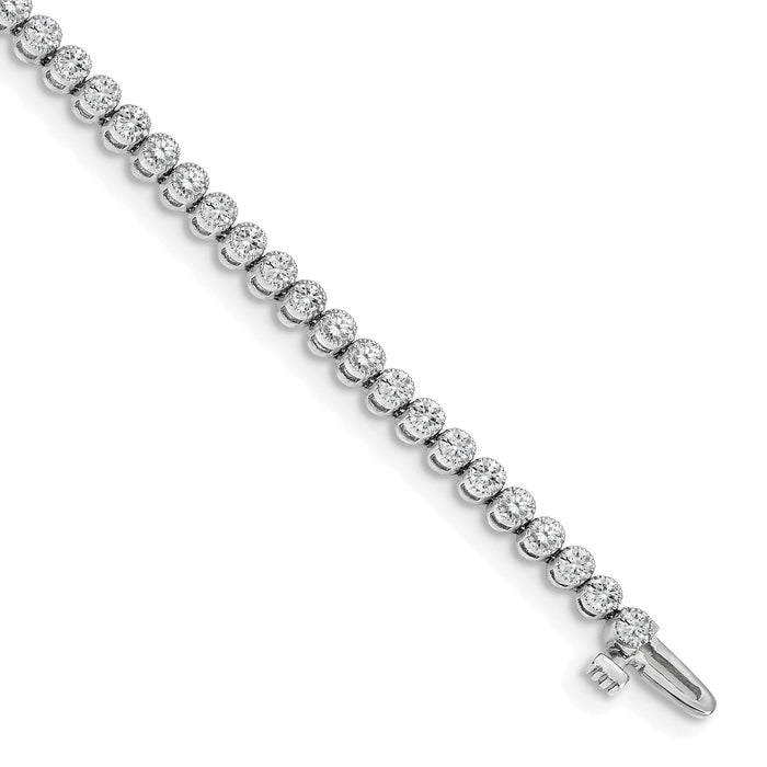 14k White Diamond Tennis Bracelet Mounting-X2896W