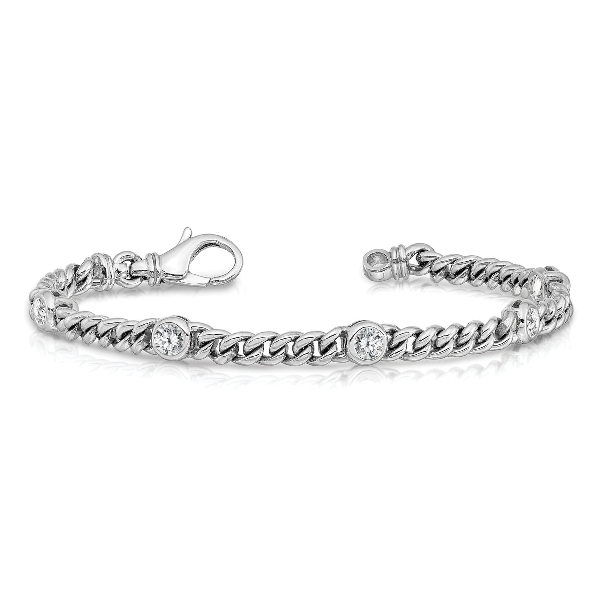 14k White Gold Fancy Diamond Bracelet Mounting-X2959W