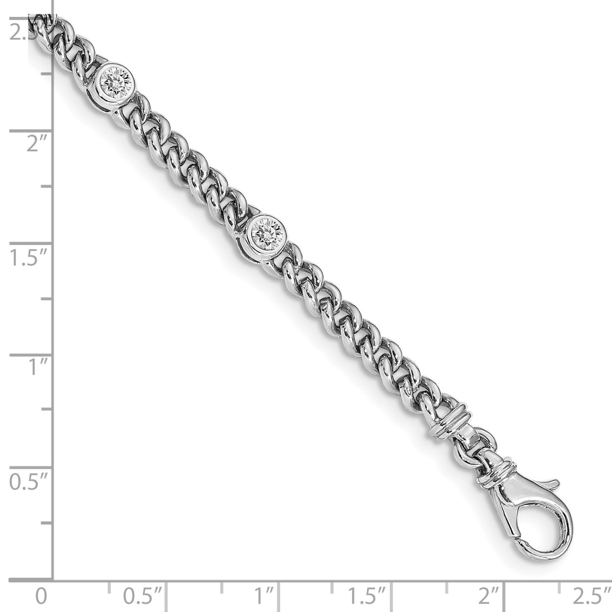 14k White Gold AA Diamond Fancy Bracelet-X2959WAA