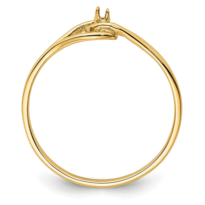 14k Polished .02ct. Diamond Fancy Ring Mounting-X5268