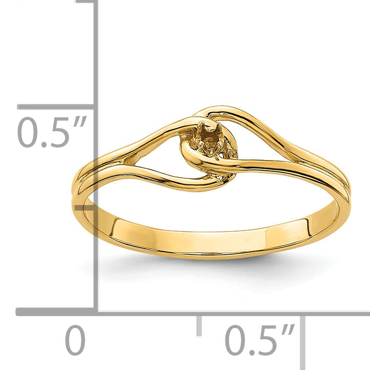 14k Polished .02ct. Diamond Fancy Ring Mounting-X5268