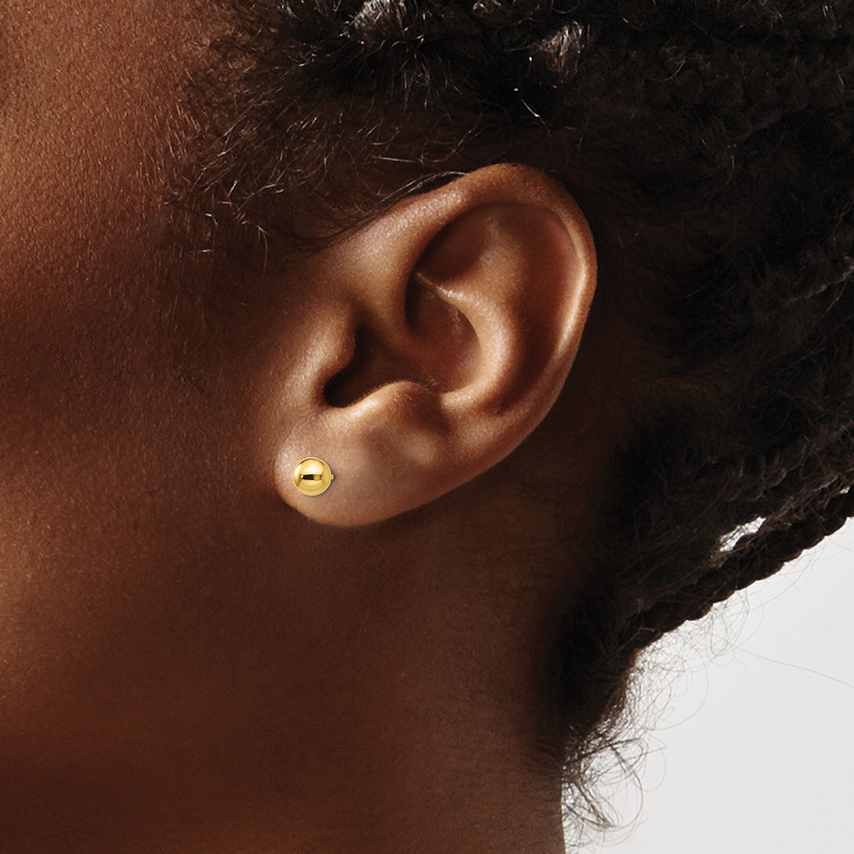 14k Polished 5mm Ball Post Earrings-X5MMG