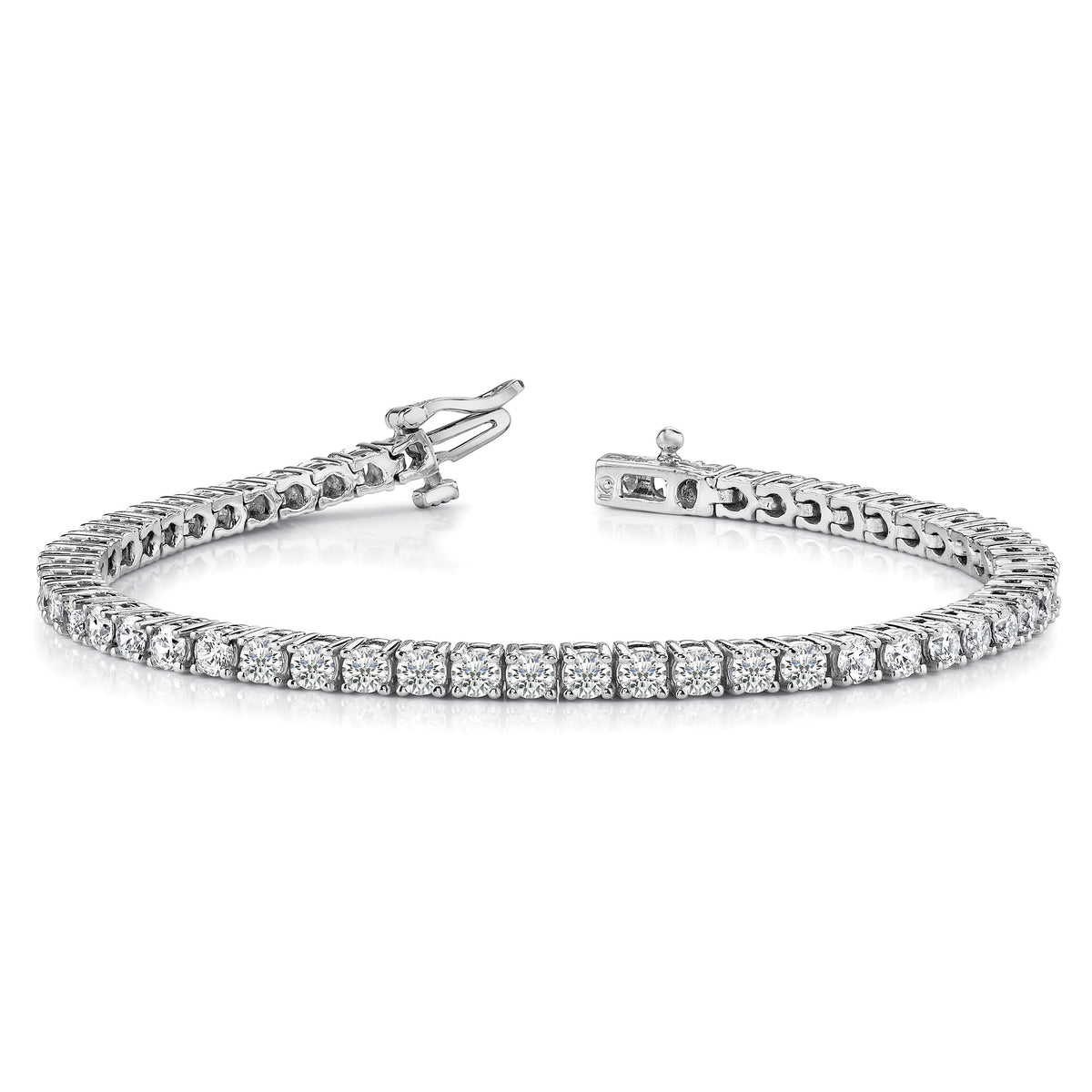 14k White Gold Tennis Bracelet Mounting-X600W