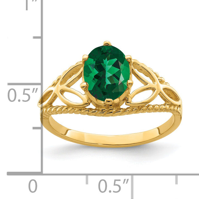 14k 8x6mm Oval Mount St. Helens ring-X6102MS