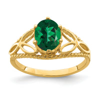 14k 8x6mm Oval Mount St. Helens ring-X6102MS