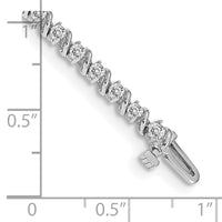 14k White Gold 2.25mm Swirled Tennis Bracelet Mounting-X630W