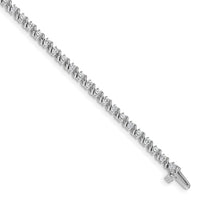 14k White Gold 2.25mm Swirled Tennis Bracelet Mounting-X630W
