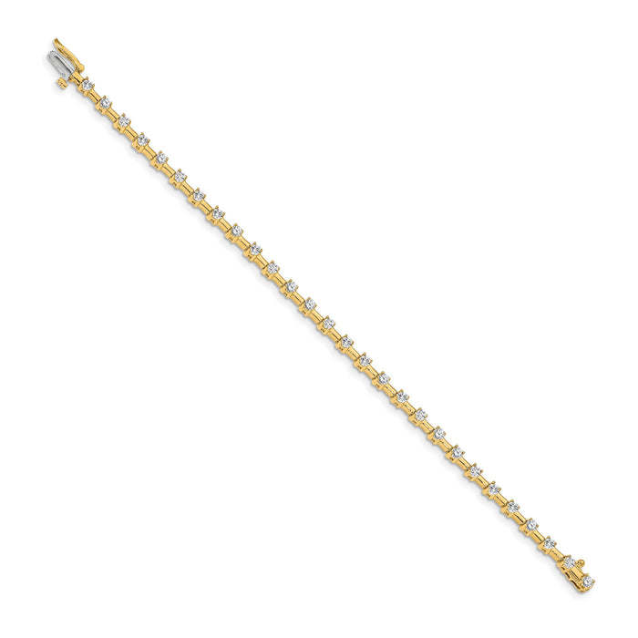 14k 2.6mm Bar Link Tennis Bracelet Mounting-X636
