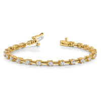 14k 2.6mm Bar Link Tennis Bracelet Mounting-X636
