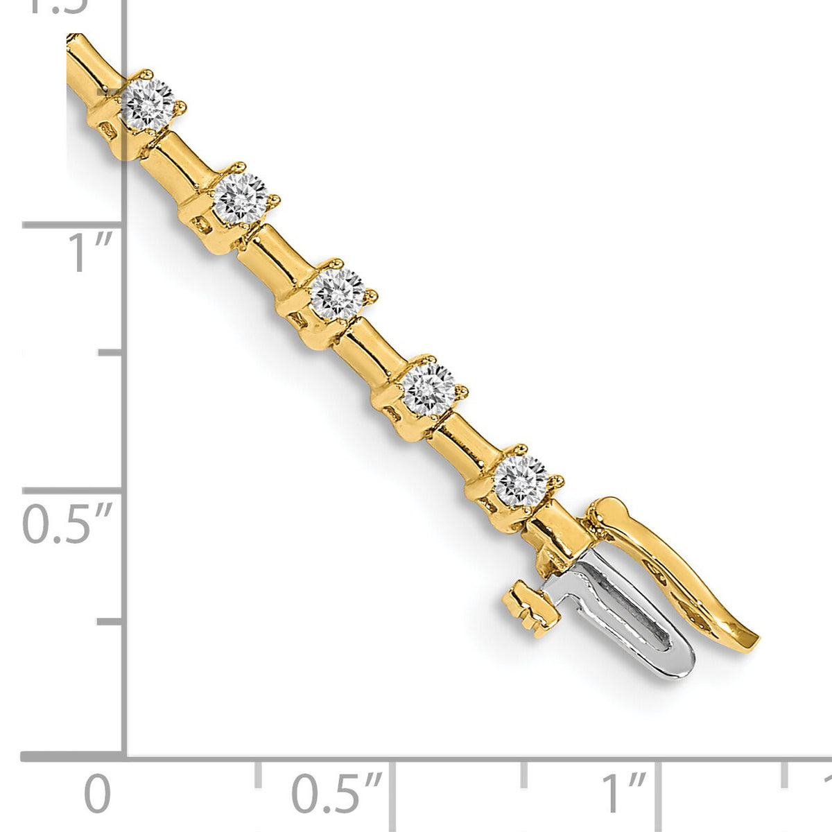 14k 2.6mm Bar Link Tennis Bracelet Mounting-X636