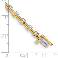 14k 2.6mm Bar Link Tennis Bracelet Mounting-X636