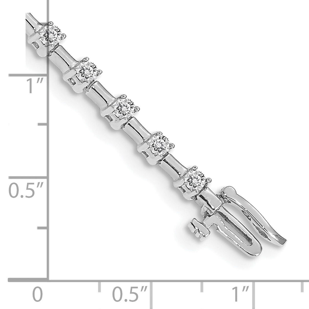 14k White Gold 2.6mm Bar Link Tennis Bracelet Mounting-X636W