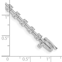 14k White Gold 2.6mm Bar Link Tennis Bracelet Mounting-X636W