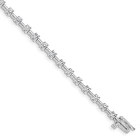 14k White Gold 2.6mm Bar Link Tennis Bracelet Mounting-X636W