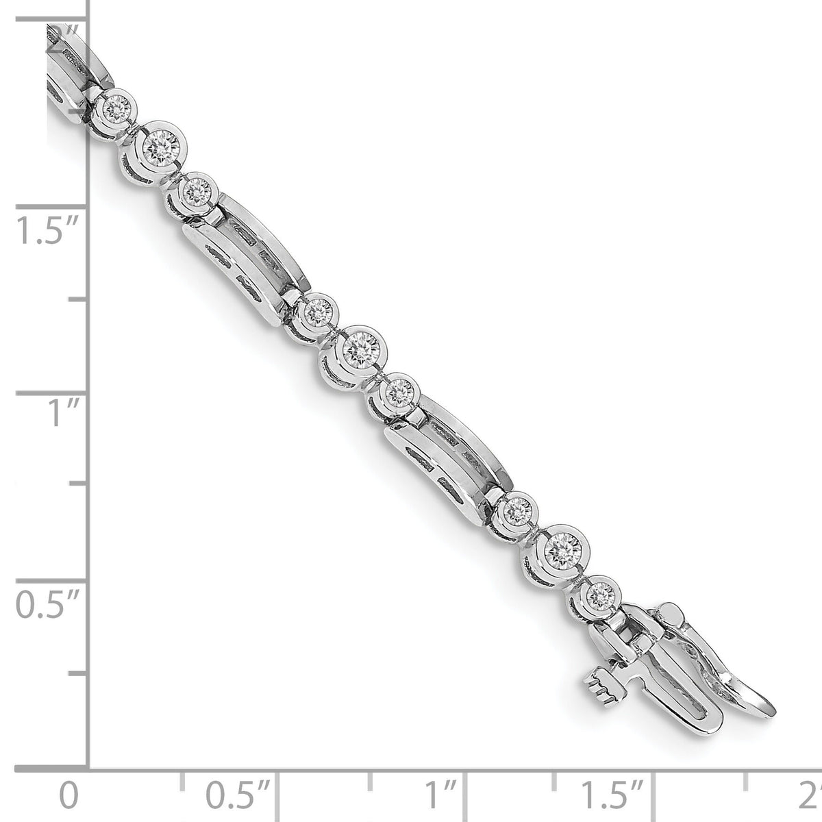 14k White Gold Fancy Link Tennis Bracelet Mounting-X639W