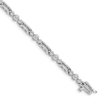 14k White Gold Fancy Link Tennis Bracelet Mounting-X639W