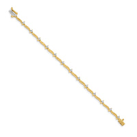 14k 2.6mm Stones Bar Link Tennis Bracelet Mounting-X656