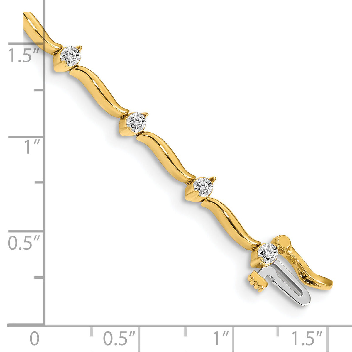 14k 2.6mm Stones Bar Link Tennis Bracelet Mounting-X656