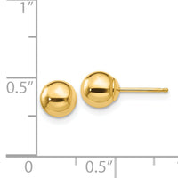14k Polished 6mm Ball Post Earrings-X6MMG