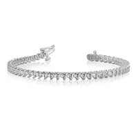 14k White Gold 1.6mm Diamond Tennis Bracelet-X700WAA