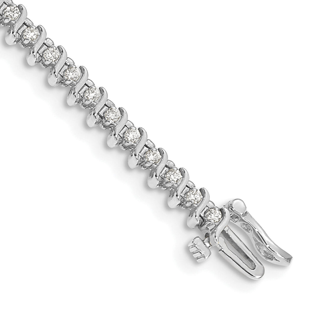 14k White Gold 1.6mm Diamond Tennis Bracelet-X700WAA