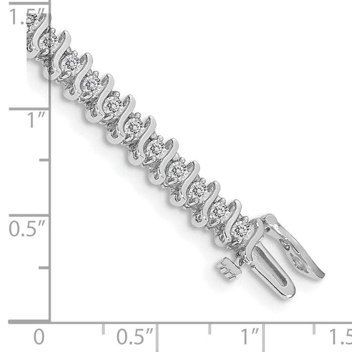 14k White Gold 2.2mm Diamond Tennis Bracelet Mounting-X703W