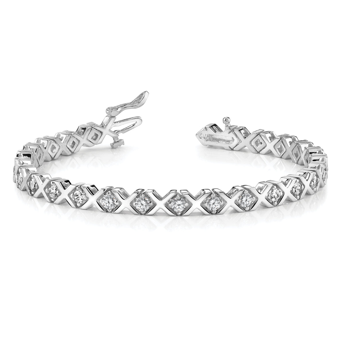 14k White Gold 2.6mm Tennis Bracelet Mounting-X721W
