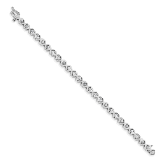 14k White Gold 2.9mm Stones Tennis Bracelet Mounting-X722W