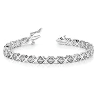 14k White Gold 2.9mm Stones Tennis Bracelet Mounting-X722W