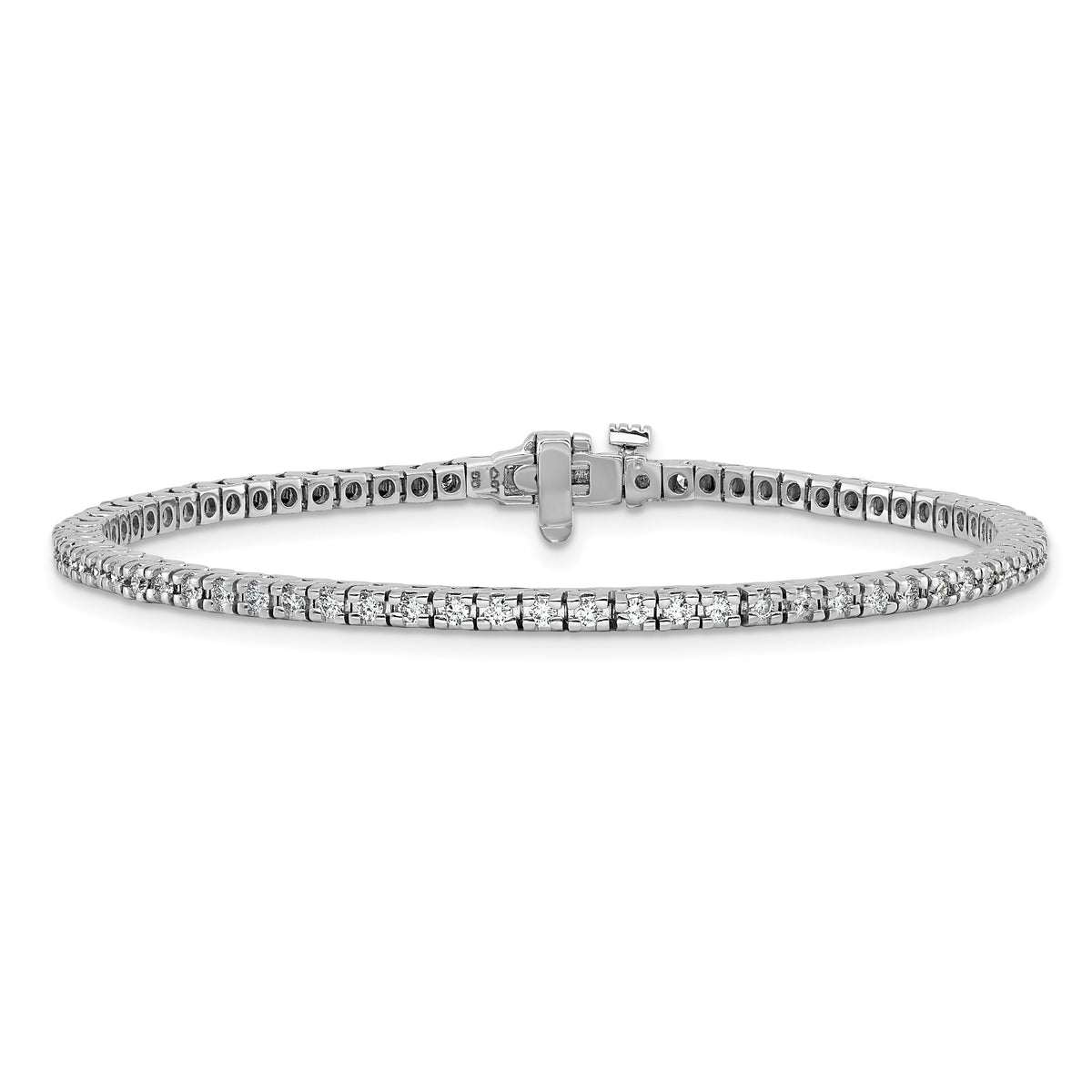 14k White Gold AA Diamond Tennis Bracelet-X729WAA