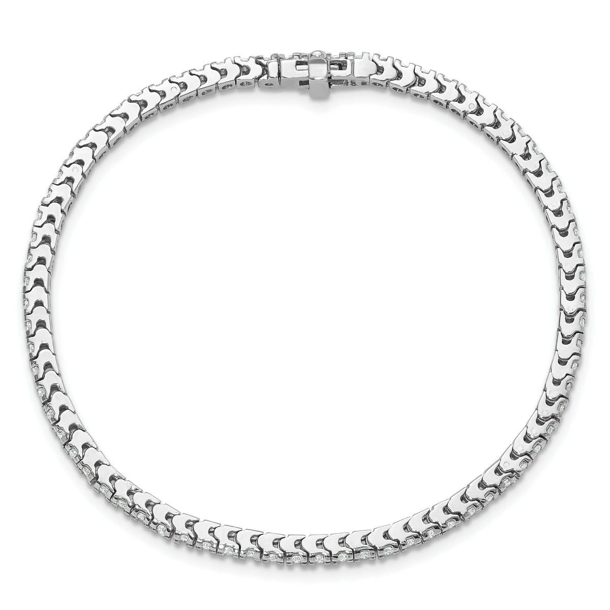 14k White Gold AA Diamond Tennis Bracelet-X729WAA
