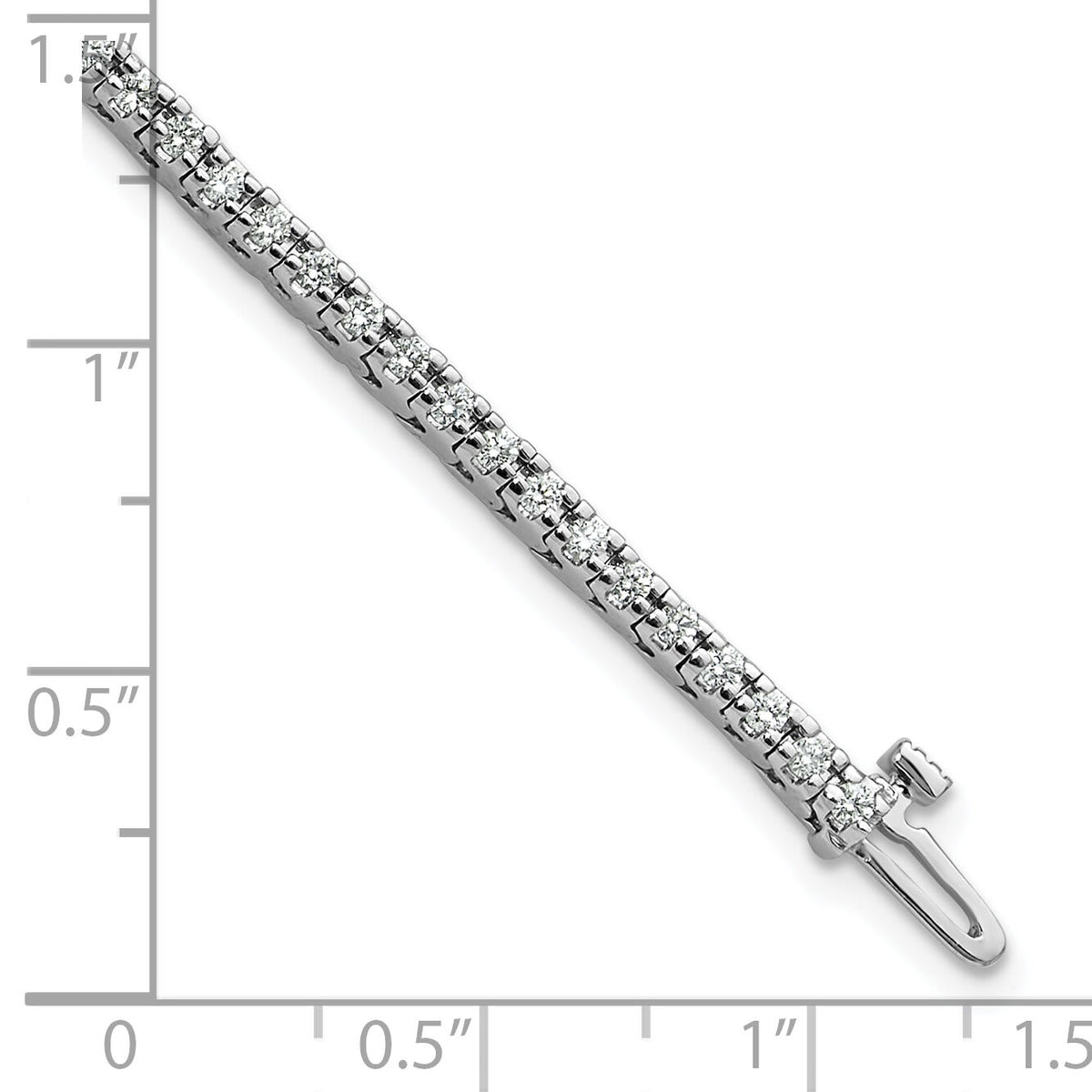 14k White Gold AA Diamond Tennis Bracelet-X729WAA